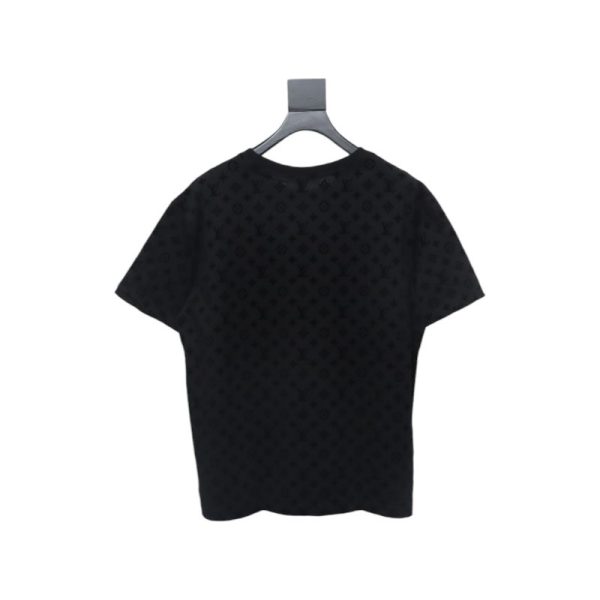 louis_vuitton_jacquard_flocked_t_shirt_black_1C40465003817 Louis Vuitton Jacquard Flocked T-Shirt Black