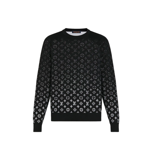Louis Vuitton Lvse Monogram Degrade Crewneck Black Louis Vuitton Lvse Monogram Degrade Crewneck Black