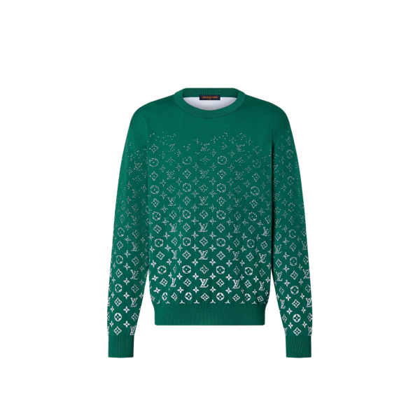Louis Vuitton Lvse Monogram Degrade Crewneck Green Louis Vuitton Lvse Monogram Degrade Crewneck Green
