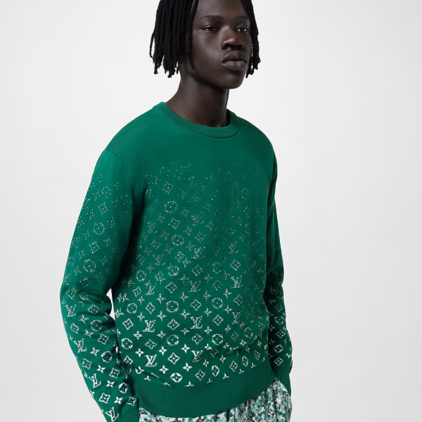 louis_vuitton_lvse_monogram_degrade_crewneck_green_1CDFAFA5F3C13 Louis Vuitton Lvse Monogram Degrade Crewneck Green
