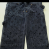 louis_vuitton_monogram_detail_carpenter_denim_pants_black_1C5359C0D911C Louis Vuitton Monogram Detail Carpenter Denim Pants Black
