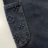 louis_vuitton_monogram_detail_carpenter_denim_pants_black_1C5359C0E8A14 Louis Vuitton Monogram Detail Carpenter Denim Pants Black