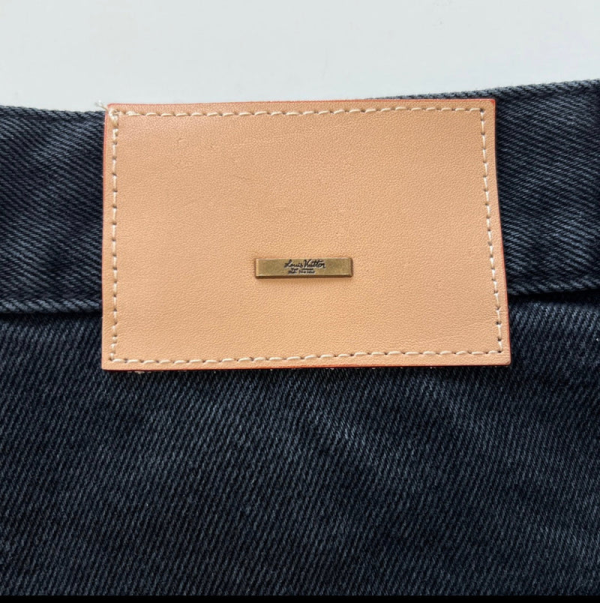 louis_vuitton_monogram_detail_carpenter_denim_pants_black_1C5359C166415 Louis Vuitton Monogram Detail Carpenter Denim Pants Black