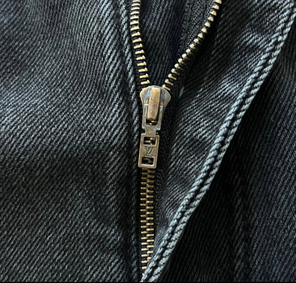 louis_vuitton_monogram_detail_carpenter_denim_pants_black_1C5359C16D018 Louis Vuitton Monogram Detail Carpenter Denim Pants Black