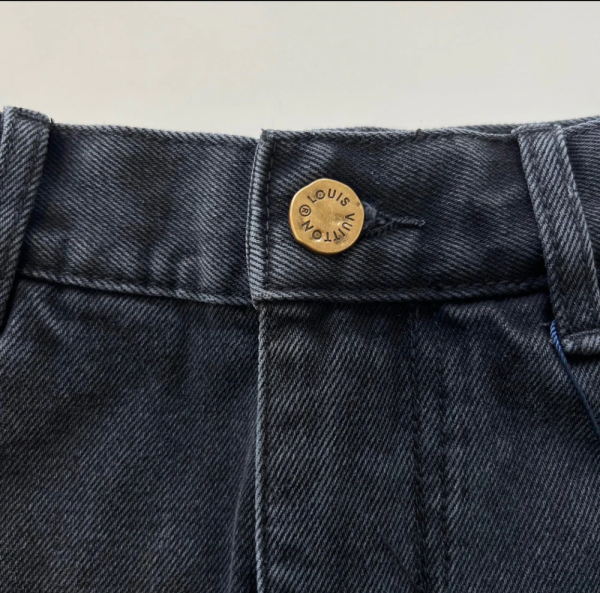 louis_vuitton_monogram_detail_carpenter_denim_pants_black_1C5359C16D01C Louis Vuitton Monogram Detail Carpenter Denim Pants Black