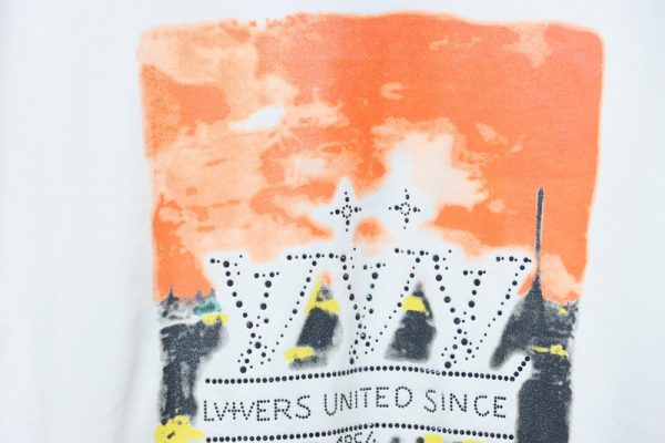 Louis Vuitton Rooftop Sunset Rhinestone Short Sleeve T-shirt