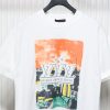 Louis Vuitton Rooftop Sunset Rhinestone Short Sleeve T-shirt