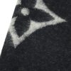 louis_vuitton_suede_tassel_scarf_black_1D1872B556214 Louis Vuitton Suede Tassel Scarf Large Print Black