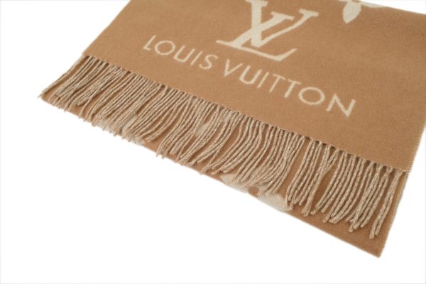 louis_vuitton_suede_tassel_scarf_brown_and_white_1D1871D626C1B Louis Vuitton suede tassel scarf brown and white