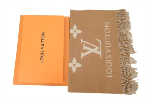 louis_vuitton_suede_tassel_scarf_brown_and_white_1D1871D65D419 Louis Vuitton suede tassel scarf brown and white