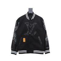Louis Vuitton x NBA Leather Basketball Jacket Black Louis Vuitton x NBA Leather Basketball Jacket Black