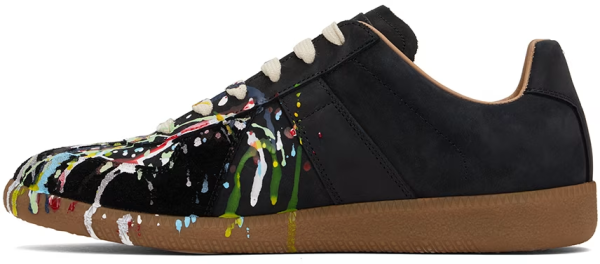 Maison Margiela Black Paint Sneakers Maison Margiela Black Paint Sneakers