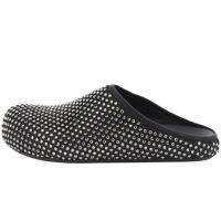 Marni Calfskin Fussbett Sabot Black Leather with Rhinestones SBMR000600P639400N99 Marni Calfskin Fussbett Sabot Black Leather with Rhinestones SBMR000600P639400N99