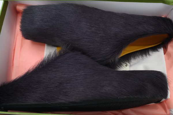 Marni Long hair Calfskin Fussbett Sabot Black SBMR000600P412200N99