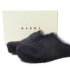 Marni Long hair Calfskin Fussbett Sabot Black SBMR000600P412200N99