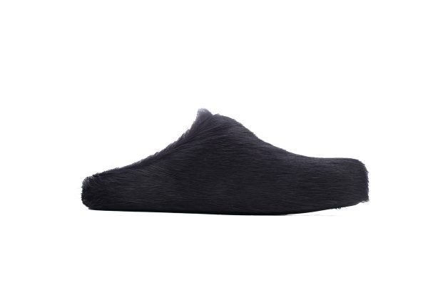 Marni Long hair Calfskin Fussbett Sabot Black SBMR000600P412200N99