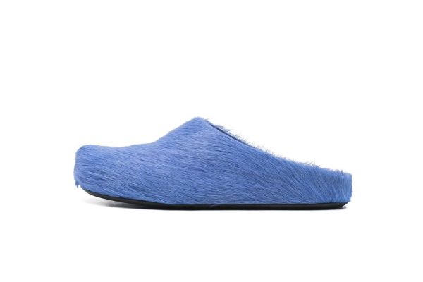 Marni Long hair Calfskin Fussbett Sabot Blue SBMR000600P412200B50 Marni Long hair Calfskin Fussbett Sabot Blue SBMR000600P412200B50