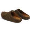 Marni Long hair Calfskin Fussbett Sabot Brown SBMS004601P412200M37