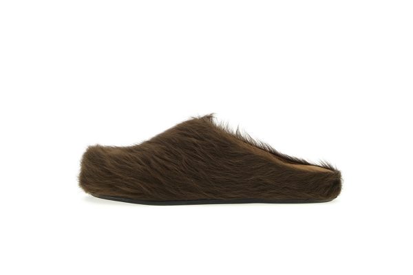 Marni Long hair Calfskin Fussbett Sabot Brown SBMS004601P412200M37