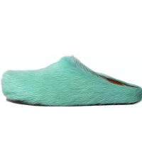Marni Long hair Calfskin Fussbett Sabot Green SBMR000600P412200V38 Marni Long hair Calfskin Fussbett Sabot Green SBMR000600P412200V38