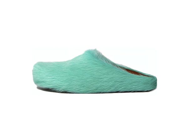 Marni Long hair Calfskin Fussbett Sabot Green SBMR000600P412200V38