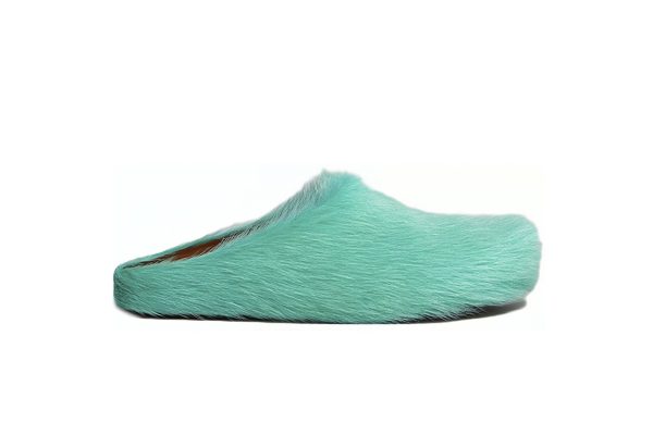 Marni Long hair Calfskin Fussbett Sabot Green SBMR000600P412200V38