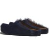 Marni Long hair Calfskin Fussbett Sabot Navy SBMR000600P412200B84
