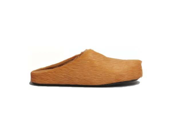 Marni Long hair Calfskin Fussbett Sabot Orange SBMR000600P412200R09