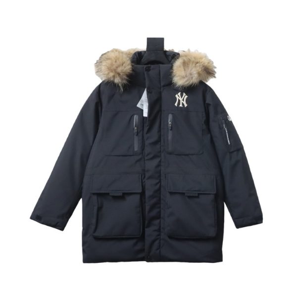 MLB Second generation large fur collar workwear black MLB Second generation large fur collar workwear black