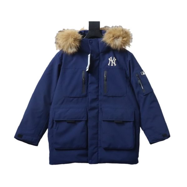 MLB Second generation large fur collar workwear blue MLB Second generation large fur collar workwear blue