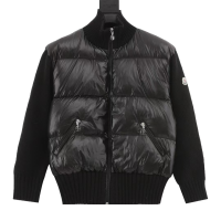 Moncler Filled Bomber Wool Down Jacket Black Moncler Filled Bomber Wool Down Jacket Black