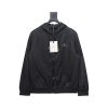 Moncler Black cotton hooded jacket with logo print on front and back Moncler Black cotton hooded jacket with logo print on front and back