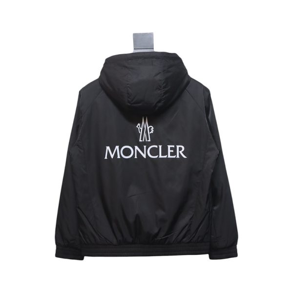 moncler_black_cotton_hooded_jacket_with_logo_print_on_front_and_back_1B60317FBA013 Moncler Black cotton hooded jacket with logo print on front and back