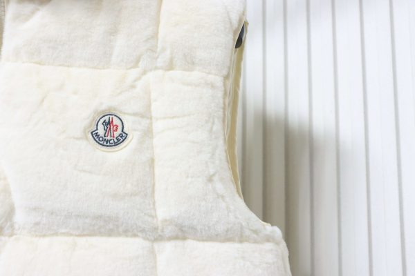 Moncler Velvet Down Vest White