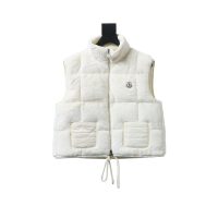 Moncler Velvet Down Vest White Moncler Velvet Down Vest White