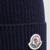 Moncler Cashmere & Wool Beanie Navy Blue