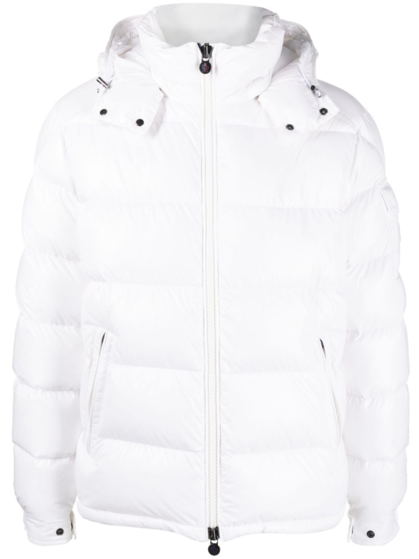 Moncler Maya hooded puffer jacket White Moncler Maya hooded puffer jacket White
