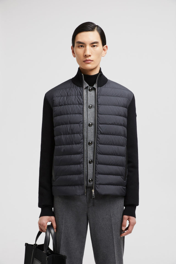 moncler_padded_wool___cashmere_zip_up_cardigan_1B04B5666D71F MONCLER Padded Wool & Cashmere Zip-Up Cardigan