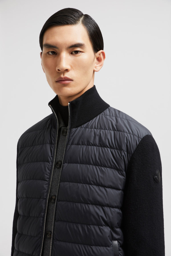 moncler_padded_wool___cashmere_zip_up_cardigan_1B04B5668B017 MONCLER Padded Wool & Cashmere Zip-Up Cardigan