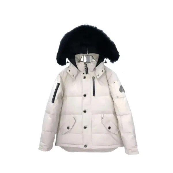 Moose Knuckles 3Q Quited Puffer Jacket White Moose Knuckles 3Q Quited Puffer Jacket White