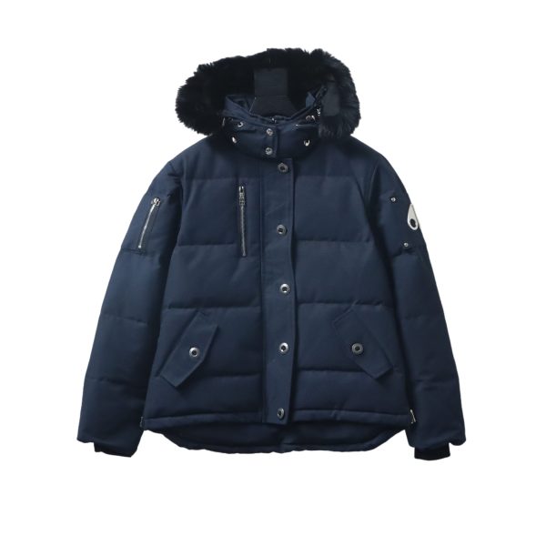 Moose knuckles  Zippered women's down jacket Dark blue