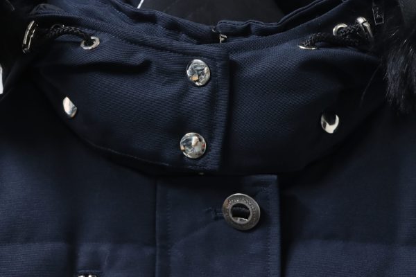 Moose knuckles  Zippered women's down jacket Dark blue