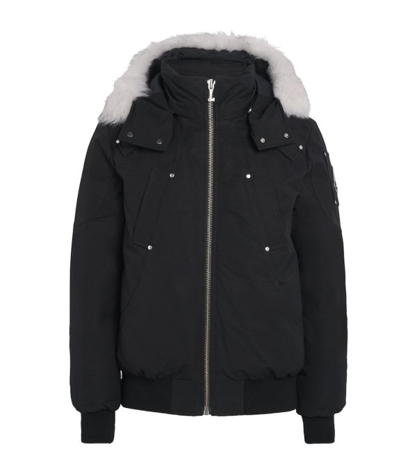 Moose Knuckles Black Down Original Ballistic Bomber Jacket