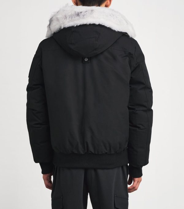 Moose Knuckles Black Down Original Ballistic Bomber Jacket