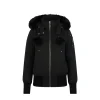 Moose Knuckles Black Jacket Black Wool Collar Moose Knuckles Black Jacket Black Wool Collar