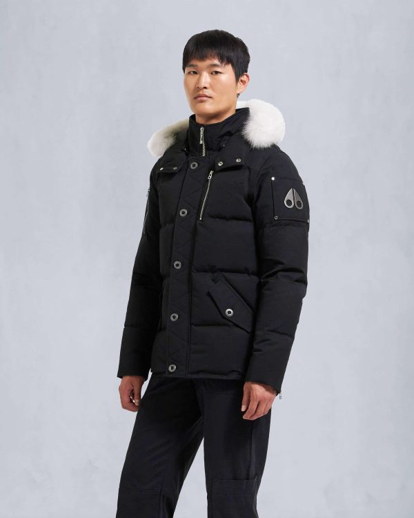 moose_knuckles_original_3q_fur_black_whites_1B3AC4ACA3918 Moose Knuckles ORIGINAL 3Q FUR Black/Whites