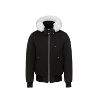 Moose Knuckles Original Ballistic Bomber Jacket White Fur