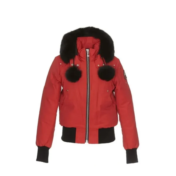 Moose Knuckles Red Jacket Black Wool Moose Knuckles Red Jacket Black Wool