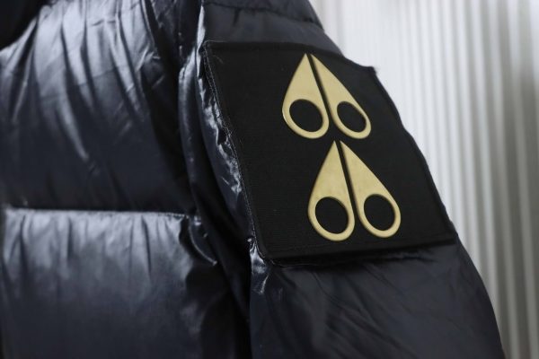 moose_knuckless__gold_scissors_stand_collar_large_plaid_down_jacket__black_1D22B7F000618 Moose knuckless Gold Scissors Stand Collar Large Plaid Down Jacket Black