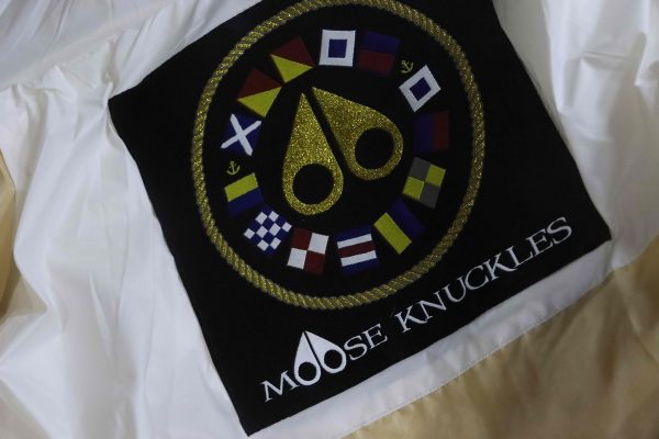 _moose_knuckless__gold_scissors_stand_collar_large_plaid_down_jacket__white_1D22B57B1641E Moose knuckless Gold Scissors Stand Collar Large Plaid Down Jacket White